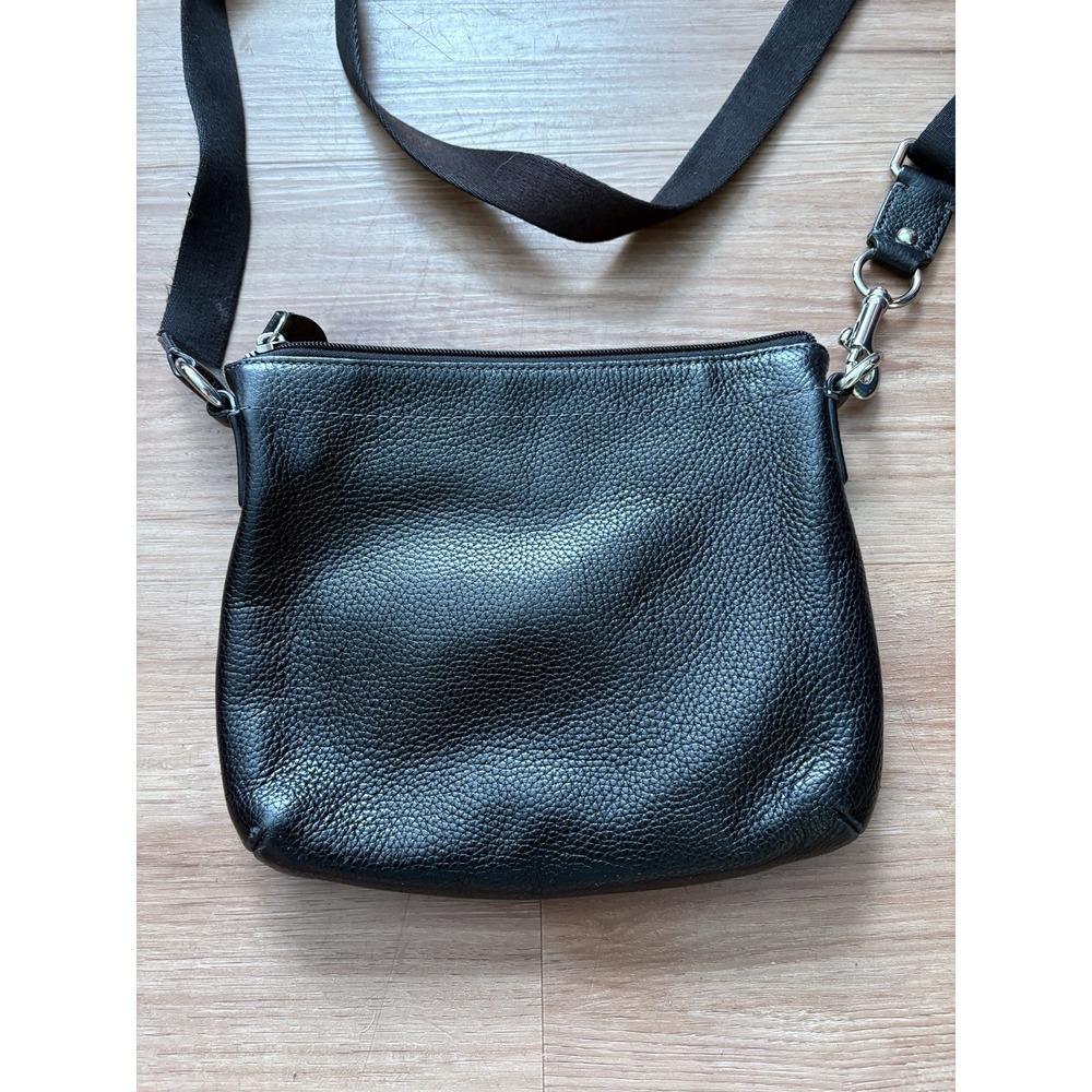 Coach Black Pebbled Leather Turn Lock Pocket Swingpack Crossbody Bag F45012 - Picture 5 of 8